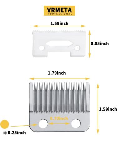 VRMETA New Upgrade Professional Replacement Hair Clipper Blades for Wahl Clippers Wahl 5-Star Senior Magic Clip Compatible with 8148 8504 1919 2241 2240 8591 (Silver) - Buy Online on GoSupps.com