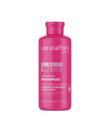 Lee Stafford Grow Strong & Long Activation Hair Growth Shampoo for Hair Thinning & Loss | Hairs Thickening Treatment for Men Women Hair lengthening Regrowth Sulfate Paraben free 250ML Cleanser Hair Loss & Breakage Prone