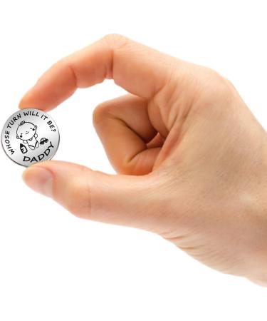 Stainless Steel Funny Decision Coin for New Parents - Engraved Commemorative Gift for Mum, Dad, and Newborn Baby - Buy Online on GoSupps.com