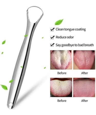 WAITLOVER Stainless Steel Tongue Scraper - Eco-Friendly Metal Cleaner for Fresh Breath | Reusable Tongue Care Tool - Buy Online on GoSupps.com