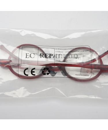 Vevesmundo Anti Blue Light Reading Glasses - Retro Round Nerd Glasses for Women & Men | Multifocal Blue Light Filter | Black & Leopard 3.0x - Buy Online on GoSupps.com