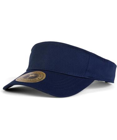 TOP HEADWEAR Blank Adult Adjustable Visor Navy 12 Pack - Bulk Lot Dozen - Buy Online on GoSupps.com