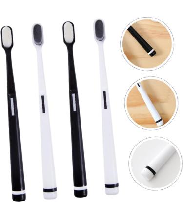 Ultechnovo 8-Pack Wangan Hair Toothbrush Set - Soft Bristles Black Toothbrush for Family Oral Care - Buy Online on GoSupps.com
