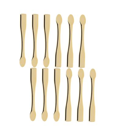 Beavorty 12pcs face spatula mini cosmetics spatula abs spatula makeup cosmetics applicator 6.00X0.70X0.70CM Golden