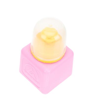 Housoutil 1pc Squeeze Bottle Refillable Nail Polish Bottle Refillable Empty Pump Bottle Push down Dispenser Large Pump Bottle Dispenser Shampoo Pink Plastic Abs Air Pressure Bottle Take Away 10x5.3cm Pink