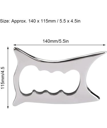 Verdant Touch Acupuncture Scraper - 304 Stainless Steel Gua Sha Board for Body Massage & Health Care - 15cm Long - Buy Online on GoSupps.com