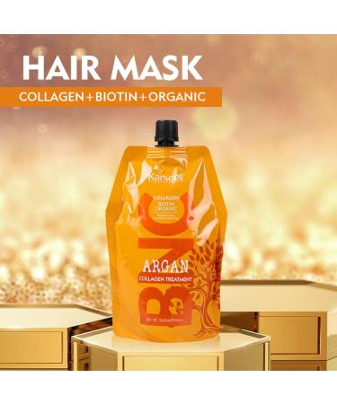 Buy Collagen BNC Hair Treatment Mask & Argan Oil - Best Deep Conditioning for Dry Damaged Hair (500ml + 50ml) - International Shipping Available - Buy Online on GoSupps.com
