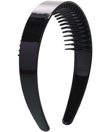 Buy Hetuioiyster Women's Girls 2.5cm Wide Black Plastic Headband with Teeth Comb - DIY Hair Accessories for International Shipping - Buy Online on GoSupps.com