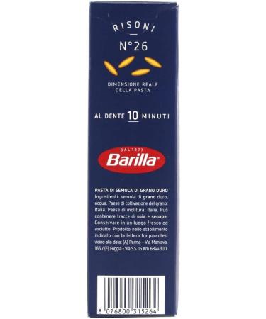  Italian Gourmet E.R. Pack of 20 Barilla Risoni pasta no. 26 100% Italian noodles 500g + Italian gourmet polpa 400g - Buy Online on GoSupps.com