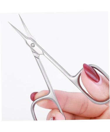 Cuticle Scissors Stainless Steel Manicure Grooming Scissors Curved Slice Pedicure Tool for Nail Cuticle Scissors - Buy Online on GoSupps.com