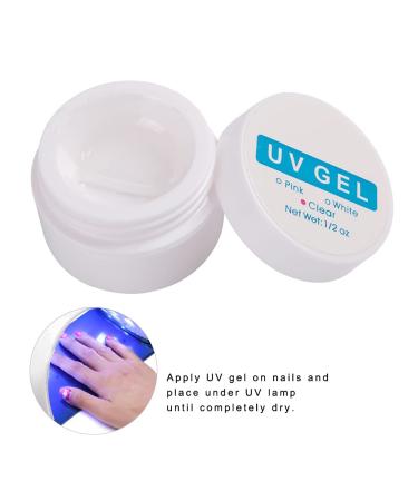 Nail Extension Gel Solid Gel Glue for Nail Tips Manicure UV Gel Builder Nail Glue for Nail Art Rhinestone DIY Manicure Home Salon(Transparent) - Buy Online on GoSupps.com