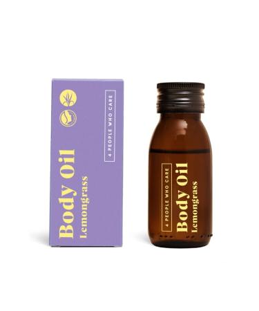 4peoplewhocare Body Oil Organic 100 ml - Sesame Oil Thistle Oil Sea Buckthorn Seed Oil Lemongrass - Vegan Body Oil - Nutrient Rich Skin Oil - Suitable for Face Hair Body