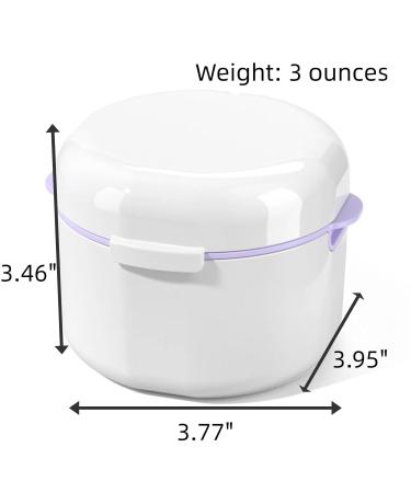 Carry Cover Double Hollow Drain Invisible Braces Storage Box - Orthodontic Retainer & Denture Cleaning Box (White) | International Shipping Available - Buy Online on GoSupps.com