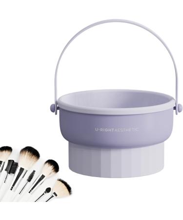 Cosmetic Cleaning Box Portable Cosmetic Tool Washing Bowl Silicon Brush Cleaner Pad 300g Makeup Brush Washing Box Cosmetic Cleaning Mat Scrubber Bowl Pad for Makeup Sponge Powder Puff Brushes Purple - Buy Online on GoSupps.com