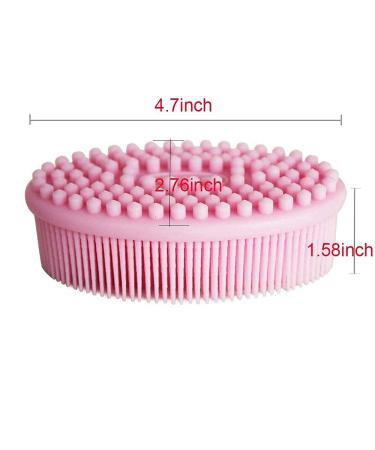 DNC Exfoliating Silicone Body Scrubber - Easy to Clean, Lathers Well, Eco-Friendly (Pink) - Buy Online on GoSupps.com