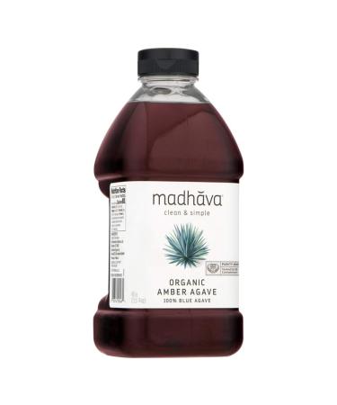 Madhava Naturally Sweet Organic Blue Agave Low-Glycemic Sweetener  Amber Raw  46 Ounce (Packaging may vary) - Buy Online on GoSupps.com