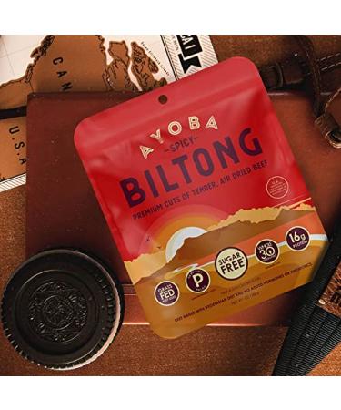 Buy Ayoba Spicy Biltong - Keto & Paleo Certified - Grass Fed Beef Snack (5 Pack  1 oz) - Buy Online on GoSupps.com
