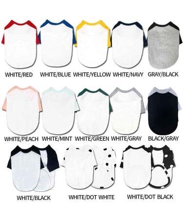 Lucky Petter Dog Raglan T-Shirt | X-Small White/Red | Soft & Breathable Cotton Shirt for Small & Large Dogs - Buy Online on GoSupps.com