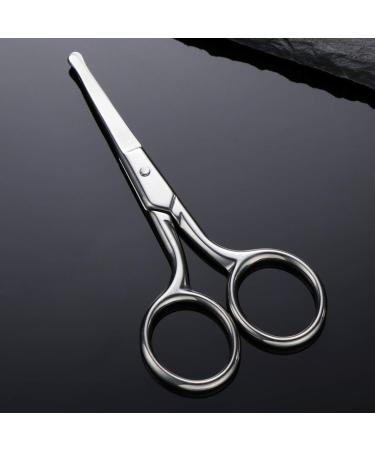 Premium Rounded Tip Hair Scissors for Mustache Eyebrows & Nose Hair Optimal Precision for Facial Grooming - Buy Online on GoSupps.com