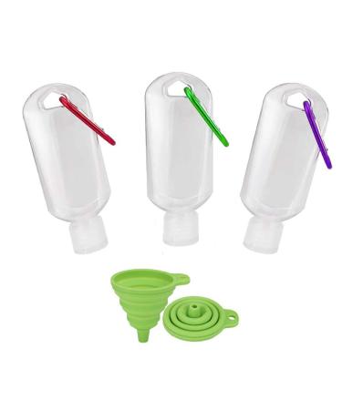 Portable Travel Hand Sanitizer Bottle With Keychain, Can Be Used For School, Travel, Picnic And Other Outdoor Activities, Also Can Be Used For Cosmetic Liquid Refillable Bottle (3 Pack) - Buy Online on GoSupps.com