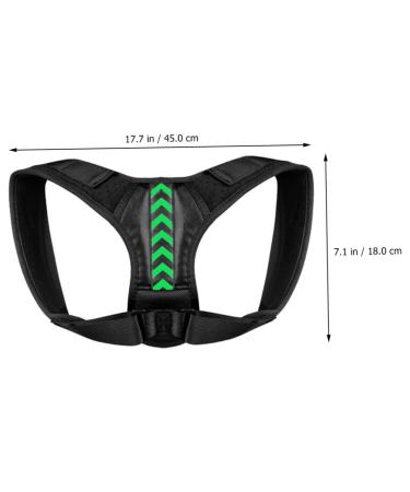 FOMIYES Posture Correcting Belt - Adjustable Upper Back Brace for Improved Sitting Posture - Hump Support - 45X18X1cm Black - Buy Online on GoSupps.com