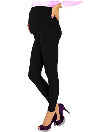 R&N FASHIONS Maternity Over Bump Leggings 12 Black | Stretchy & Adjustable - Buy Online on GoSupps.com