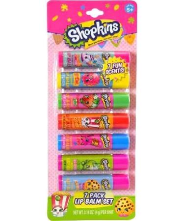Shopkins Flavored Lip Balm Set - Pack of 7 - Fun & Fruity Lip Smackers for Kids - Buy Online on GoSupps.com