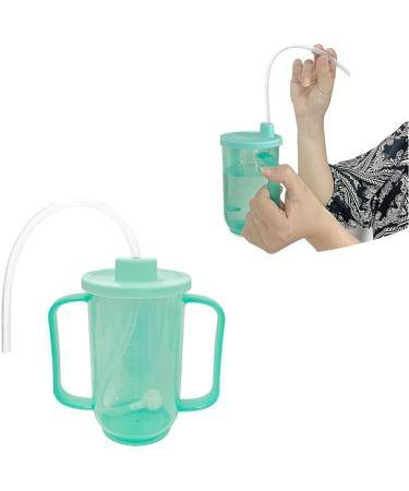 Adult Dysphagia Drinking Cup No-Spill Sippy Cup with Dual Handles Choking-Proof Cup for Limited Mobility and Handicap Spill-Proof Cup with Lid for Adults