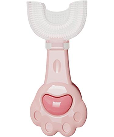 U Shaped Toothbrush for Kids | Manual U Shaped Toothbrush | Manual 360 Degree Oral Teeth Cleaning Brush with Soft Silicone Head for Kids 2-6 Years Aezon Pink 1 count (Pack of 1) - Buy Online on GoSupps.com