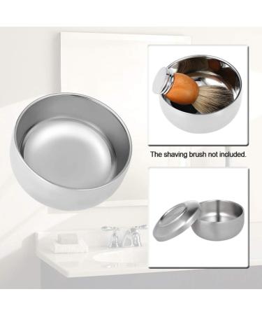 Healifty Stainless Steel Shaving Bowl with Lid | Shaving Soap Bowl for Shop & Bathroom | 11x11x6.5 cm - International Shipping Available - Buy Online on GoSupps.com