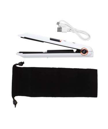 Outanaya Curling Iron Hair Curler Hair Styling Tools Hair Shaping Tool Hair Straightener Portable Curling Wand Hair Straightening Tool Curling Wand for Hair Styling Curler 21X4X3.5CM White