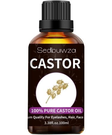 Sedbuwza Castor Essential Oil Cold Pressed 100% Pure and Natural Premium Castor Fragrance Oil with Eyelash Applicator and Dropper - 100ml Castor 100 ml (Pack of 1) - Buy Online on GoSupps.com