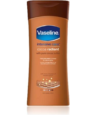 x4 Vaseline Intensive Care Cocoa Radiant with Pure Cocoa Butter Heals Dry Skin to Reveal its Natural Glow 200ml - Buy Online on GoSupps.com