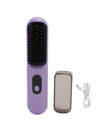 Cordless Hair Straightener Brush Portable Negative Ion Comb Constant Temp Heating Compact Design for All Hair Types