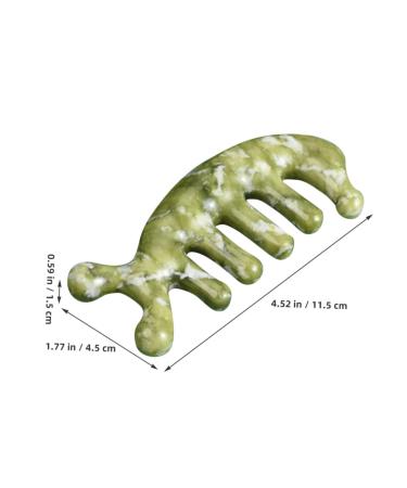 Jade Acupuncture Massage Comb | 3D Head Massage Tool for Stress Relief & Hair Care - Buy Online on GoSupps.com