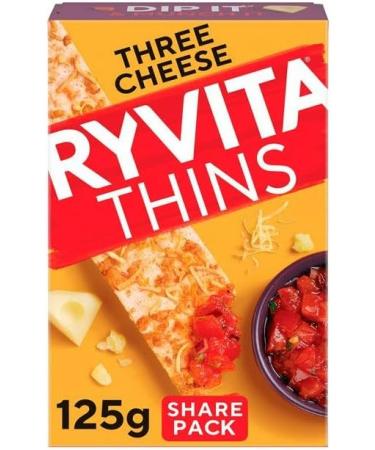 Flatbread Crackers Bundle With Ryvita Thins Rosemary & Sea Salt Flatbread 125g Multi-Seed Flatbread Crackers 125g and Three Cheese Flatbread Crackers 125g (3 Pack) - Buy Online on GoSupps.com