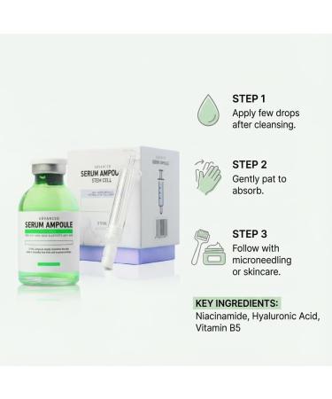 Korean Advanced Microneedling Serum Ampoule Hyaluronic Acid Stem Cell Face Hydrating Micro Pen Kit - Buy Online on GoSupps.com
