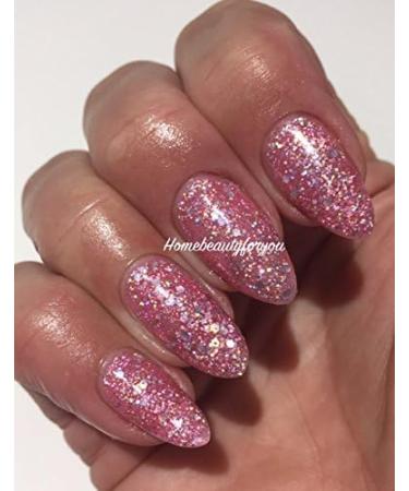 Bluesky Gel Nail Polish PINK GLITTER Baby Pink Blossom Glitter Diamond Sparkle BLZ44 UV LED Soak Off 10ml - Buy Online on GoSupps.com