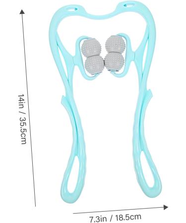 Gleavi 2-Piece Neck Massage Roller - Handheld 6-Wheel Pressure Point Therapy Device for Cervical Relief | Sky Blue - Buy Online on GoSupps.com