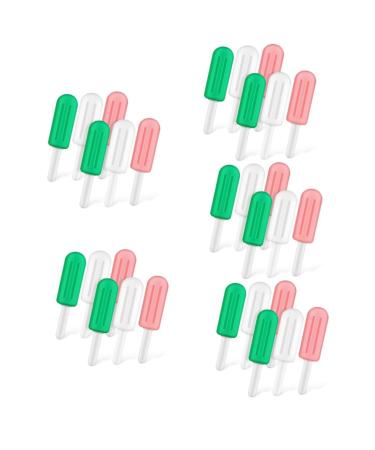 Solustre 30 pc ice on the stem silicone to chewing invisiliner case holder directly smile aligner-tray kaubonbons silicone-aligner-chewing monder dental child seat adult pebbles as shown x 5 pieces mediumx5pcs