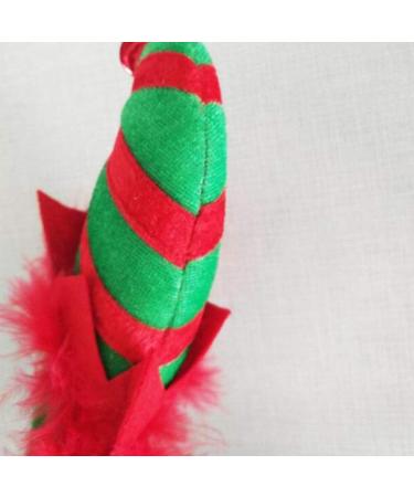 Lurrose Christmas Headband Elf Hat Hair Hoop Cute Bell Hairband Elves Party Hats with Jingle Bells Feather for Santa Party Carnival Costume - Buy Online on GoSupps.com