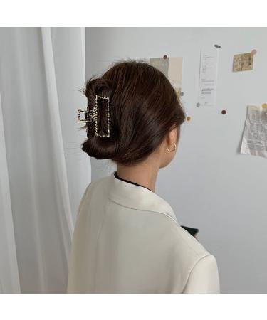 Premium Leopard Grain Claw Hair Clips - Set of 4 Metal Claw Clips for Hair Decoration - Buy Online on GoSupps.com