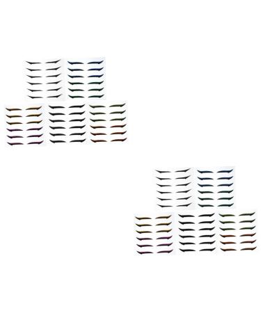 minkissy 72 Pairs Glitter Eyeliner DIY Eyelid Tape Reusable Adhesive Eyeliner Adhesive Temporary Eyeliner Glitter Eyelid Tape Transfers Eyeliner Sticker Double Eyelid Adhesive Tape Miss