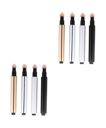 Beatifufu 8 PCS Cosmetic Press Pen Makeup Concealer Foundation Tubes DIY Concealer Tube Full Coverage Travel Assorted Colorx2pcs 12.5x1.5cmx2pcs