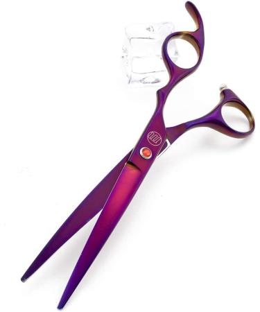 Moontay Professional Dog Grooming Scissors Set - 7.0/8.0 inches 4-Piece JP Stainless Steel Shears for Dogs, Cats, and Pets - Purple - Buy Online on GoSupps.com