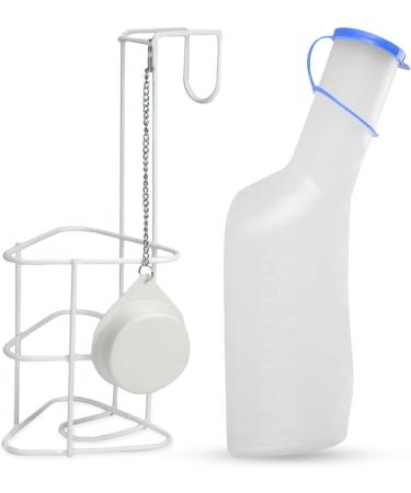Buy Long-Lasting PP Urine Bottle Set with Bed Holder - 1000 ml | Easy-to-Read Measuring Lines | International Shipping Available - Buy Online on GoSupps.com