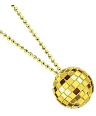 Vsilay 70s Style Mirror Disco Ball Necklace - Vintage Silver Costume Accessory for Women | Trendy eCommerce Shop - Buy Online on GoSupps.com