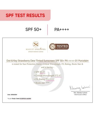 Dott & Keyy Strawberry Dew Tinted Sunscreen SPF 50+ PA++++ 05 Beige 1.7 Fl.oz. - Buy Online on GoSupps.com