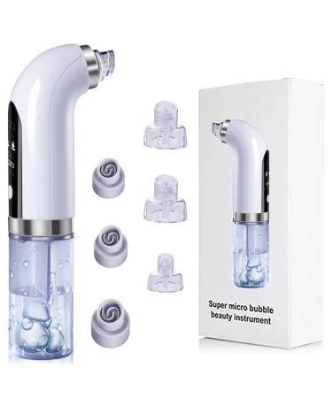 Popular Blackhead Remover Pore Vacuum Cleaner - PORTIGALIES USB Rechargeable Hydra Facial Water Cycle Pore Cleanser 3 Adjustable Suction Modes 6 Suction Probes