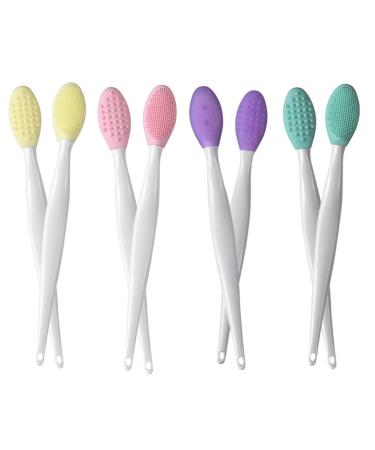 Silicone Lip Brush & Double Sided Nose Scrubber - Soft Blackhead Cleaner - 2PCS for Flawless Skin - Buy Online on GoSupps.com